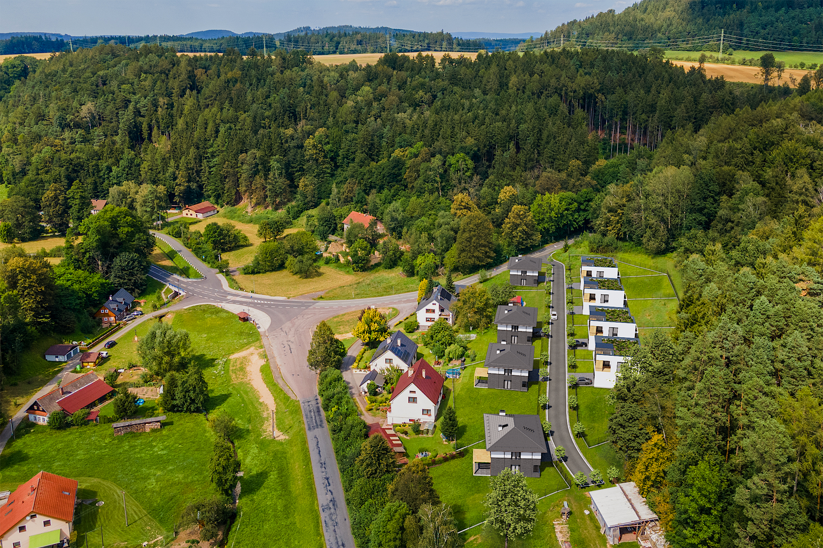 Mapa rozdělení stavebních pozemků v lokalitě Řetůvka